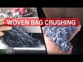 Video on using Woven bags recycling and crushing equipment
