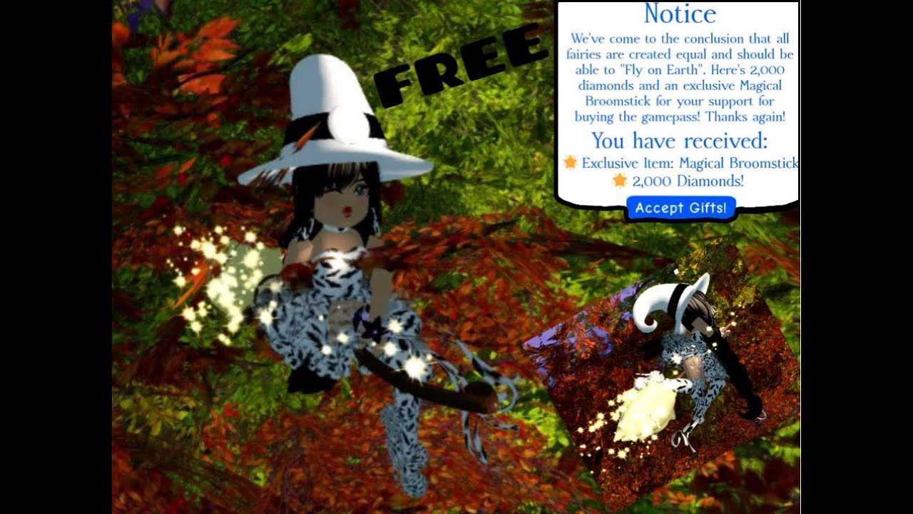 There's a NEW MAGICAL FLYING BROOM FOR FREE!!!//Royale High// YouTube