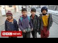 Afghanistan children in kabul working for a piece of bread  bbc news