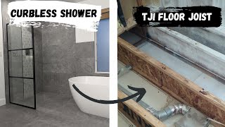 Curbless Shower Framing on TJI Floor Joist by Centennial Renovation 4,092 views 3 months ago 3 minutes, 59 seconds