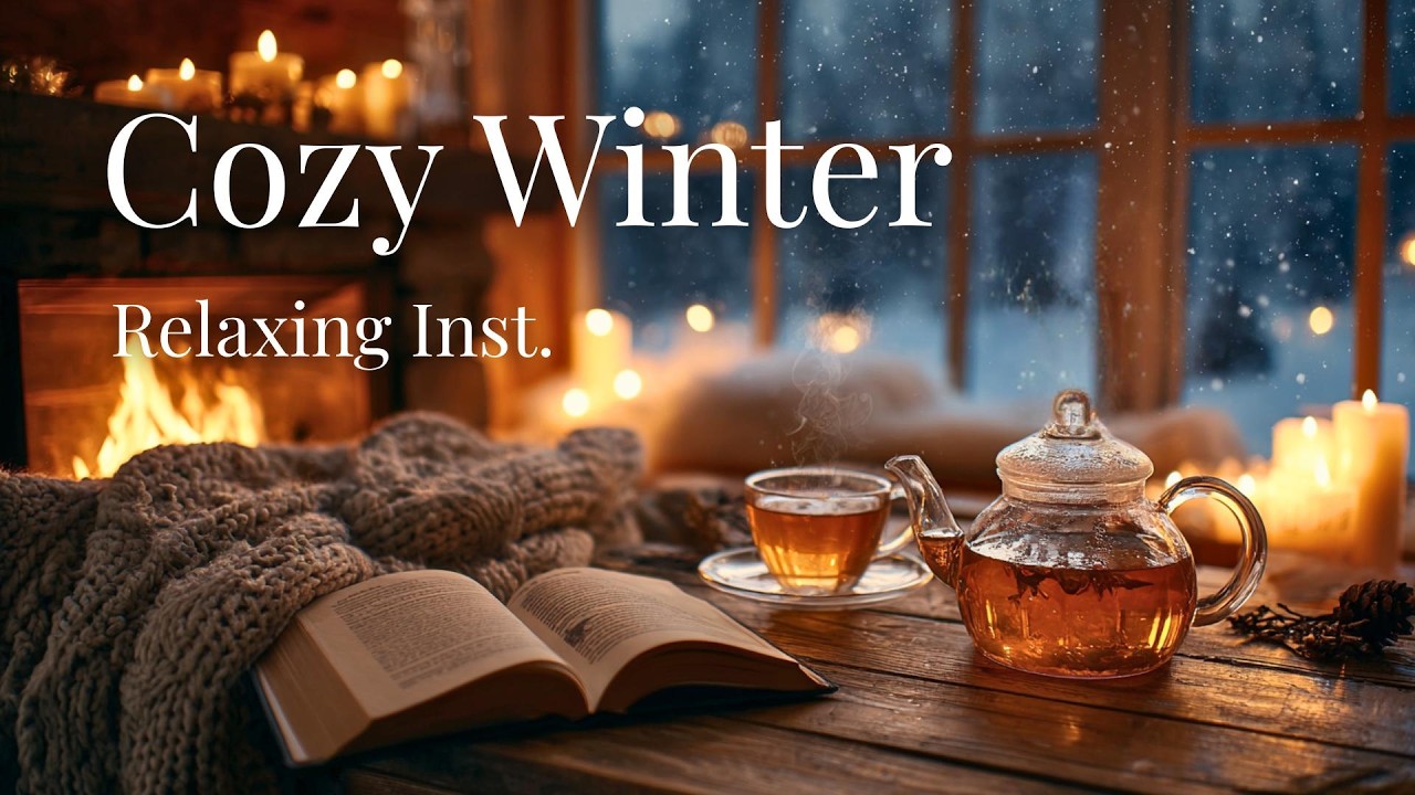 Cozy Winter Glow ✨ Soft Music for Reading & Focus | Relaxing Piano & Guitar for Study & Work