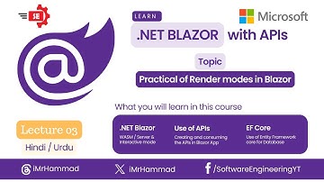 Lecture 3 Interactive Render Modes in Blazor Practical Urdu/Hindi