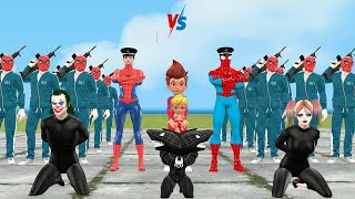 Spiderman rescues family vs Granny from venom vs joker vs shark spiderman roblox vs Game 5 superhero