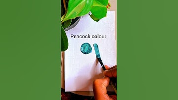 How to make peacock teal colour by acrylics | peacock colour mixing #howto #colourmixing #shorts