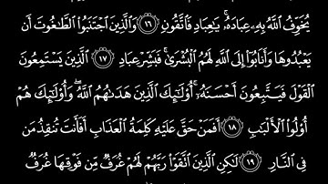 أحمد بن طالب - ما تيسر من سورة الزمر | مكتوبة شاشة سوداء |