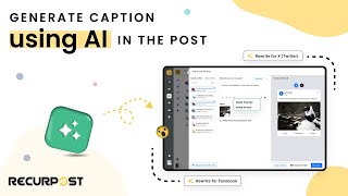 Generate caption using AI feature in your post