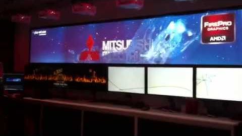 AMD FirePro W9000 drives 5 projectors at InfoComm13 using Mitsubishi Play-Out Composer