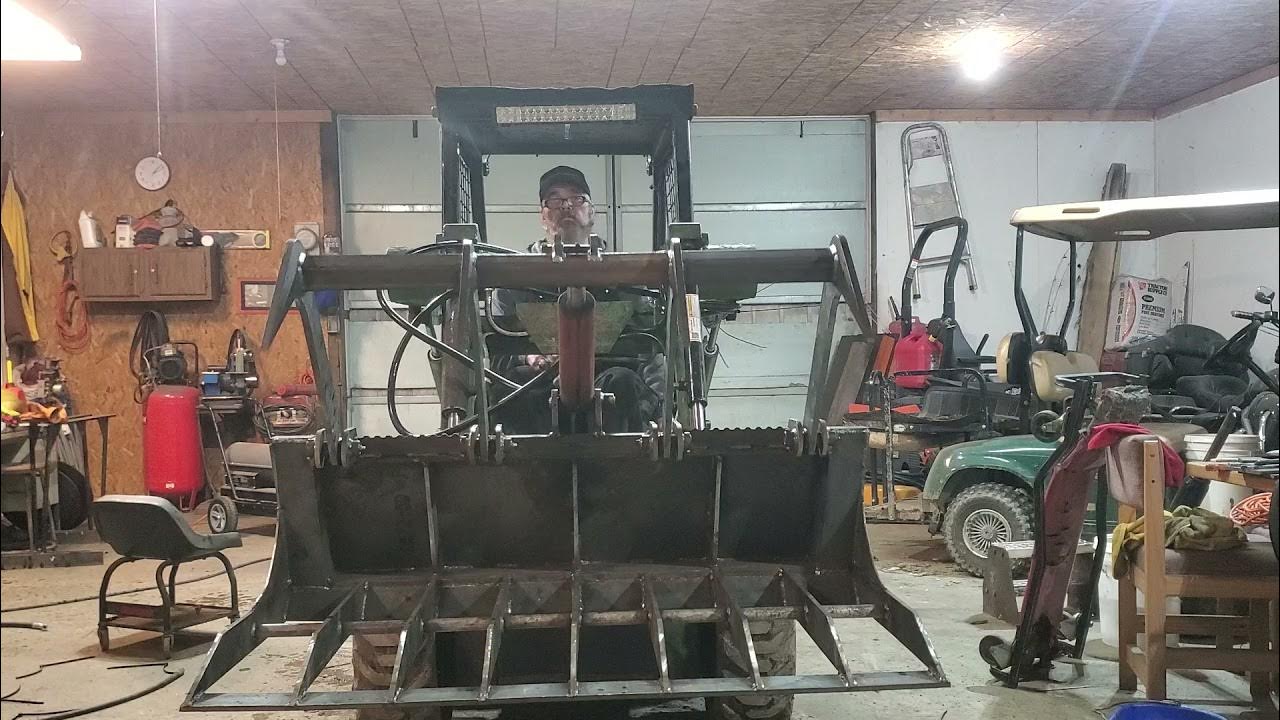 Homemade grapple bucket for my john deere 90 skid steer YouTube
