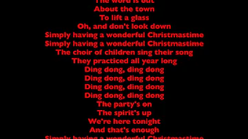 Paul McCartney-Wonderful Christmastime [Lyrics]