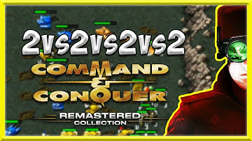 Command & Conquer Remastered Collection 8 Player 2v2v2v2 on Red Alert Remastered!