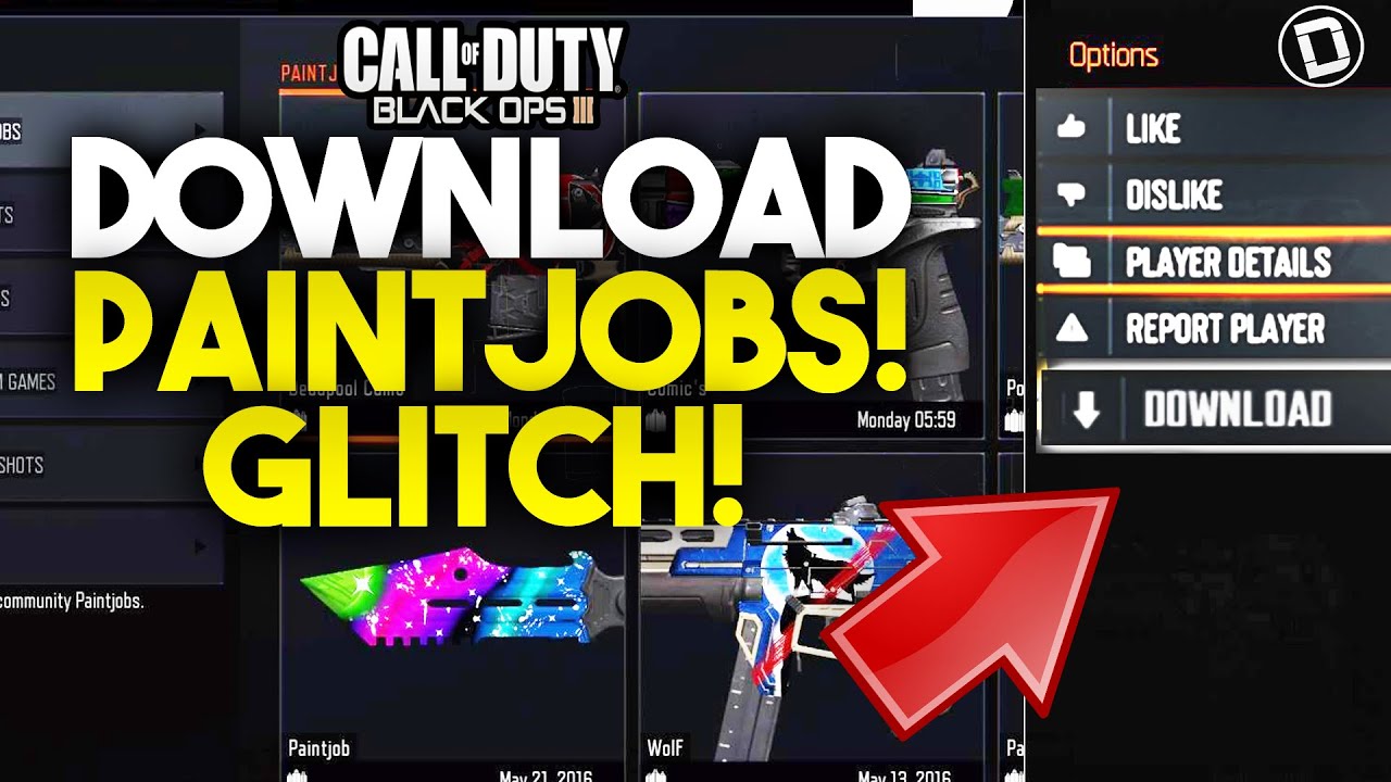 HOW TO DOWNLOAD PAINTJOBS! *GLITCH* - Copy ANY Paintjob Popular Media GLITCH (BO3 Paintjob Glitch)