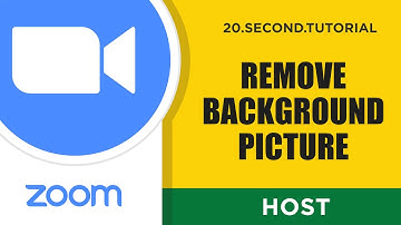 Remove your background picture from Zoom – Host Zoom Tutorial #17
