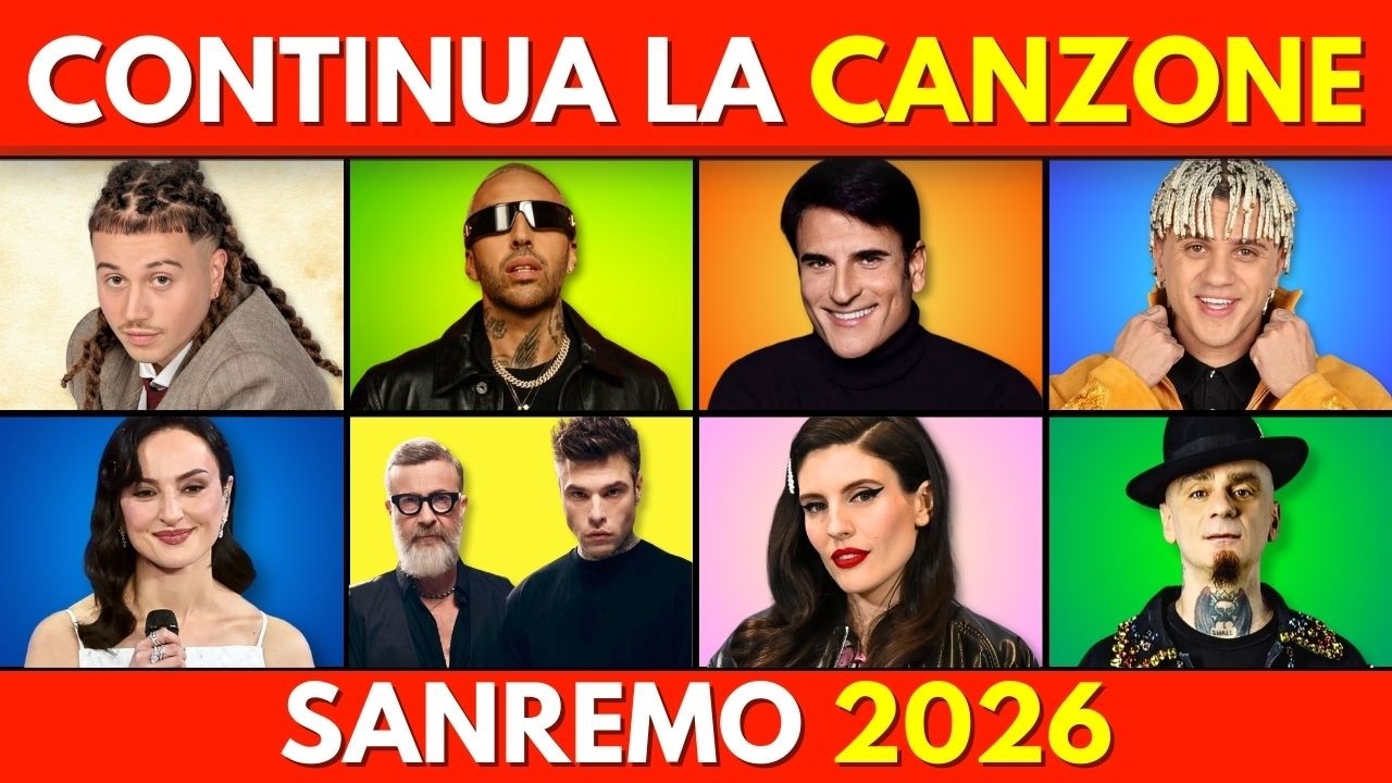 QUIZ - CONTINUA LA CANZONE DI SANREMO 2026 🇮🇹 🎵 - YouTube