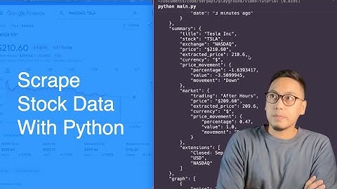 Scrape stock price data with Python
