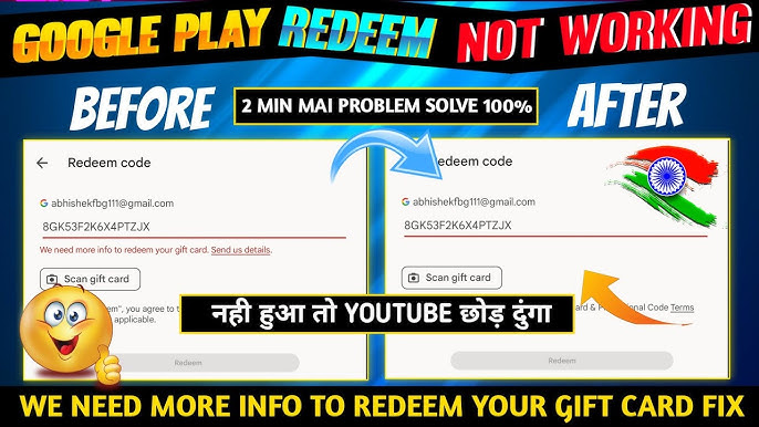 Redeem code not redeem - Google Play Community