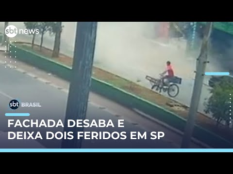 Video fachada-de-predio-desaba-e-deixa-dois-feridos-no-centro-de-sp-sbt-brasil