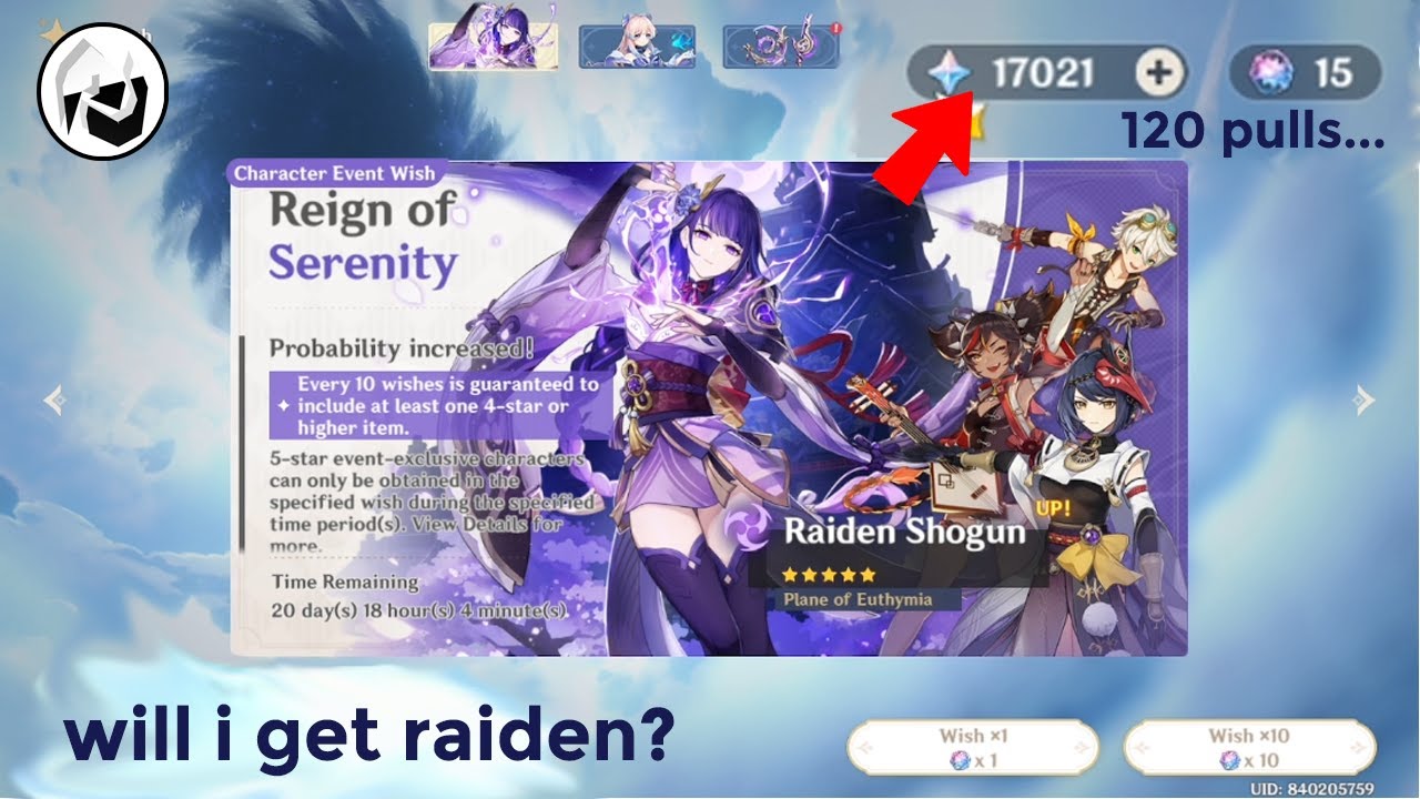 Pulling Raiden Genshin Impact - Raiden Shogun Pull Experience - YouTube