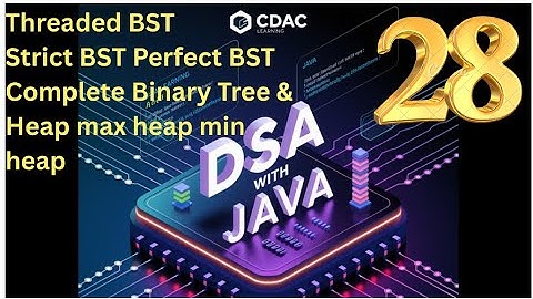 Threaded BST, Strict BST, Perfect BST, Complete Binary Tree, Max Heap & Min Heap Explained | Day 8.3