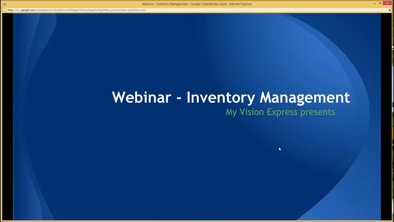 My Vision Express® Inventory Management YouTube