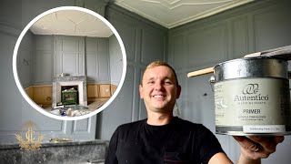 CHATEAU Restoration | First Coat of Paint in 50 years | Room Makeover.