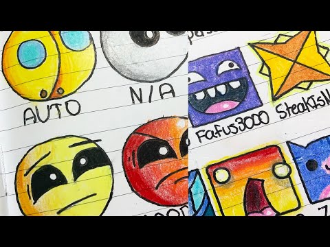 My 3-D Geometry Dash Difficulty Faces (Plus Requests!)