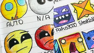 My 3-D Geometry Dash Difficulty Faces Plus Requests