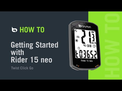 Bryton Rider 15 neo | Getting Started