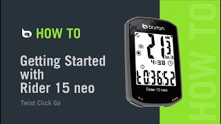 Bryton Rider 15 neo | Getting Started