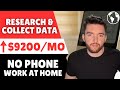 Act Fast! ⬆️$9200/Month No Phone Remote Jobs Researching Data Online