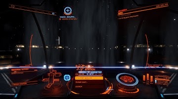 Elite bug: Proceed to landing pad blue text remains if use camera