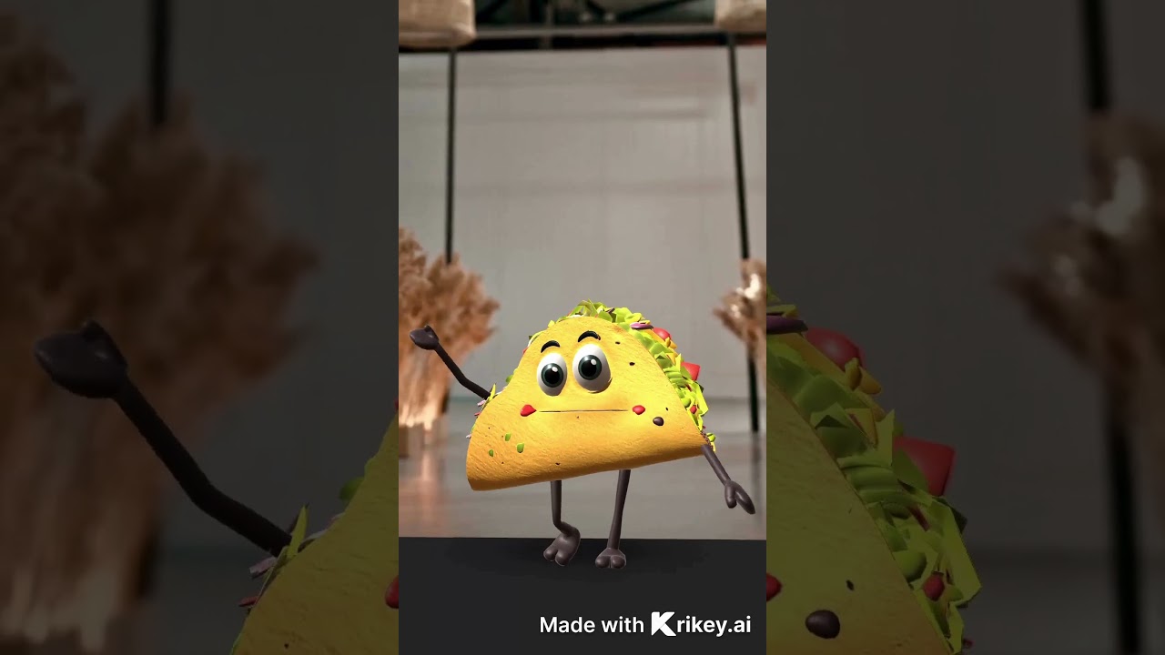 Taco de dibujos animados, image size:1280x720