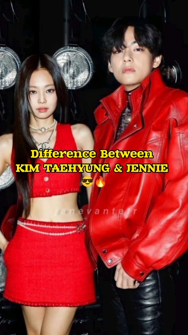 Difference Between KIM TAEHYUNG \u0026 JENNIE #jennie #jisoo #lisa #rosé #blackpink #shorts