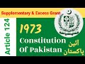 Article 124 of Constitution of Pakistan 1973| Pakistan Constitution 1973 Series | Law | CSS 2025