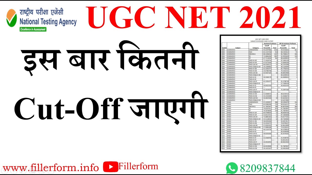 इस बार कितनी CutOff जाएगी UGC NET cut off 2021 UGC NET 2021 UGC