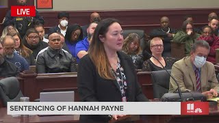 Hannah Payne trial sentencing: State asks for full punishment