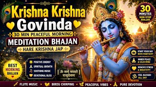 💛 Krishna Krishna Govinda 🙏 | Peaceful Morning Meditation Bhajan 🌅 | Hare Krishna Jap 🎶 2026 screenshot 3