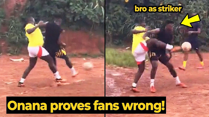 Andre Onana once again playing street football as STRIKER where it all started for him