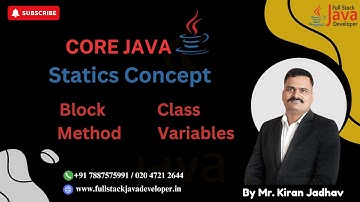 Static Concept in Java | Learn with Mr. Kiran Jadhav