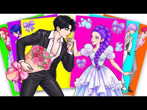 BUBBLE LOVE of HUNTRIX RUMI and JINU SAJA BOYS - Kpop Demon Hunters | Sticker Book DIY