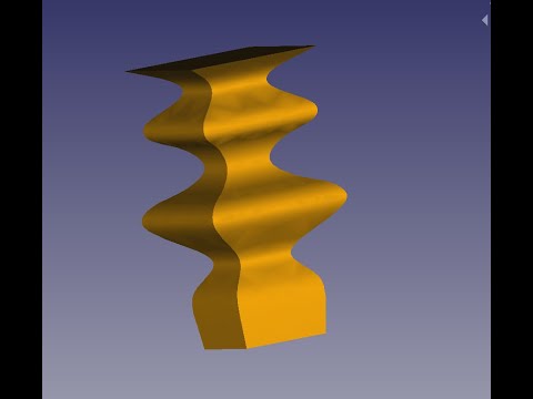FreeCad Криволинейные вырезом