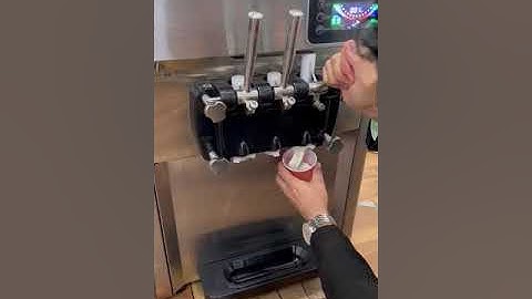 how to use the ice cream machine  triple head
