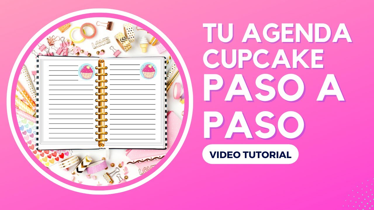 🔴 CREA tu propia AGENDA de Cupcakes en CANVA ⭐️ Tutorial Paso a paso ...
