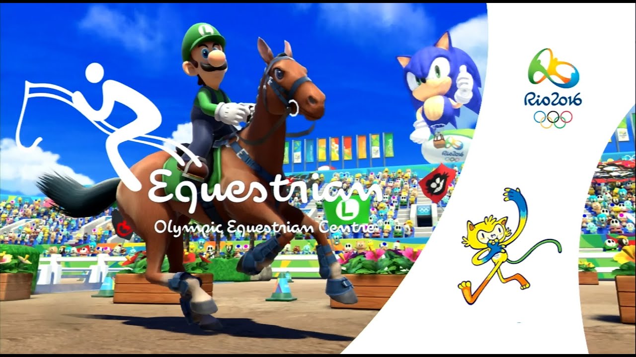 Марио и соник на олимпийских играх 2020 в токио садятся на лошади Марио и соник на олимпийских играх 2020 в токио садятся на лошади