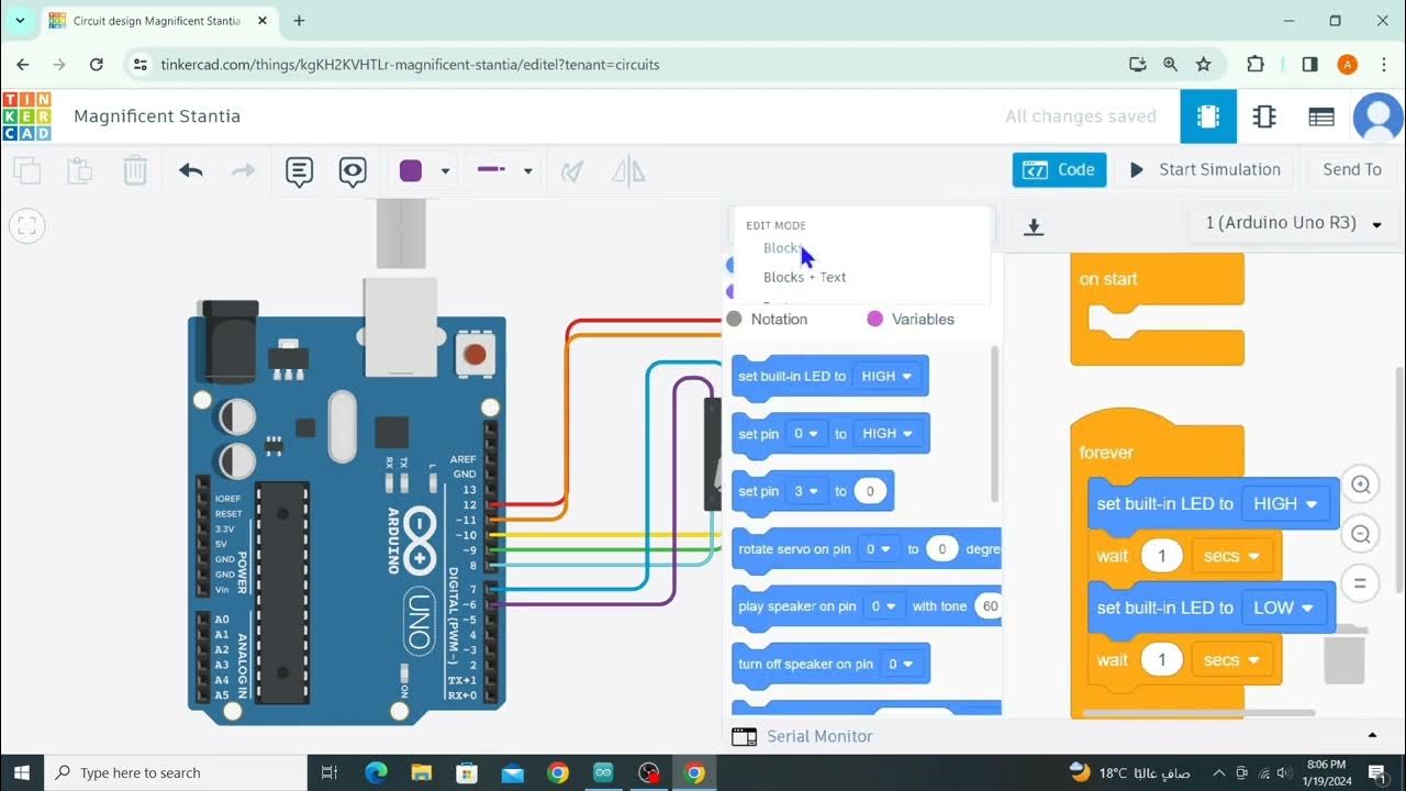 7-Segment display with Arduino in tinkercad | Circuit | Code | Arduino ...