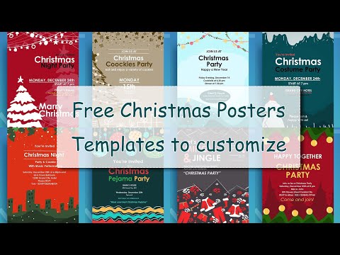 How to Make Christmas Poster Design with Word | 10 Christmas Postcard/Invitation Templates ideas