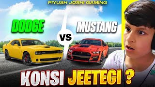 DODGE CHALLANGER VS FORD MUSTANG😨 DRAG RACE🔥 by Piyush Joshi Gaming 240,081 views 2 months ago 11 minutes, 59 seconds
