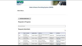 Water and Sewer Permitting System: Retrieving a Permit