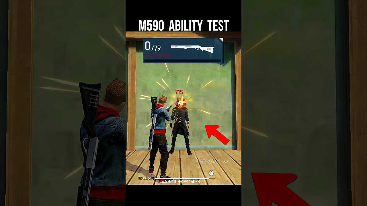 New M590 Gun Ability Test 🔥 Free Fire M590 Shotgun 