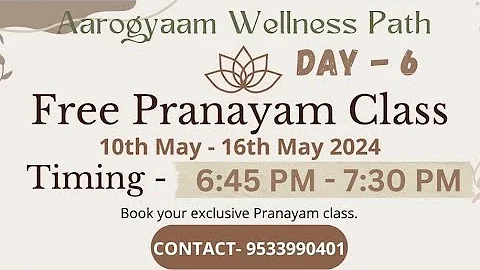 Free Pranayam Class #Day - 6 #pranayama #free #selfcare #breathing #breatheeasy #breatheinbreatheout
