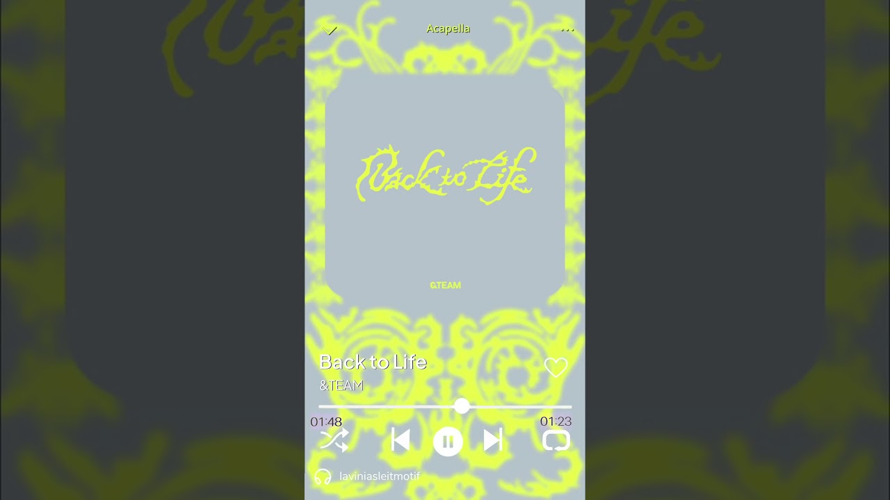 Back to Life - &TEAM Clean Acapella